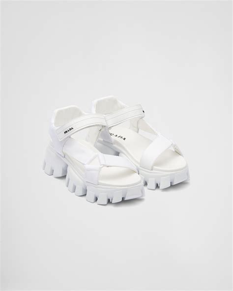 prada tape strap sandals|White Sporty Woven Nylon Tape Sandals .